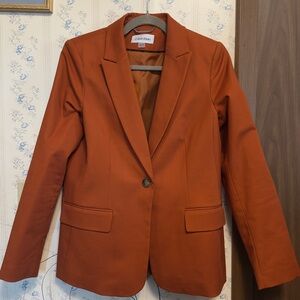 Calvin Klein Women's Orange Blazer size 10